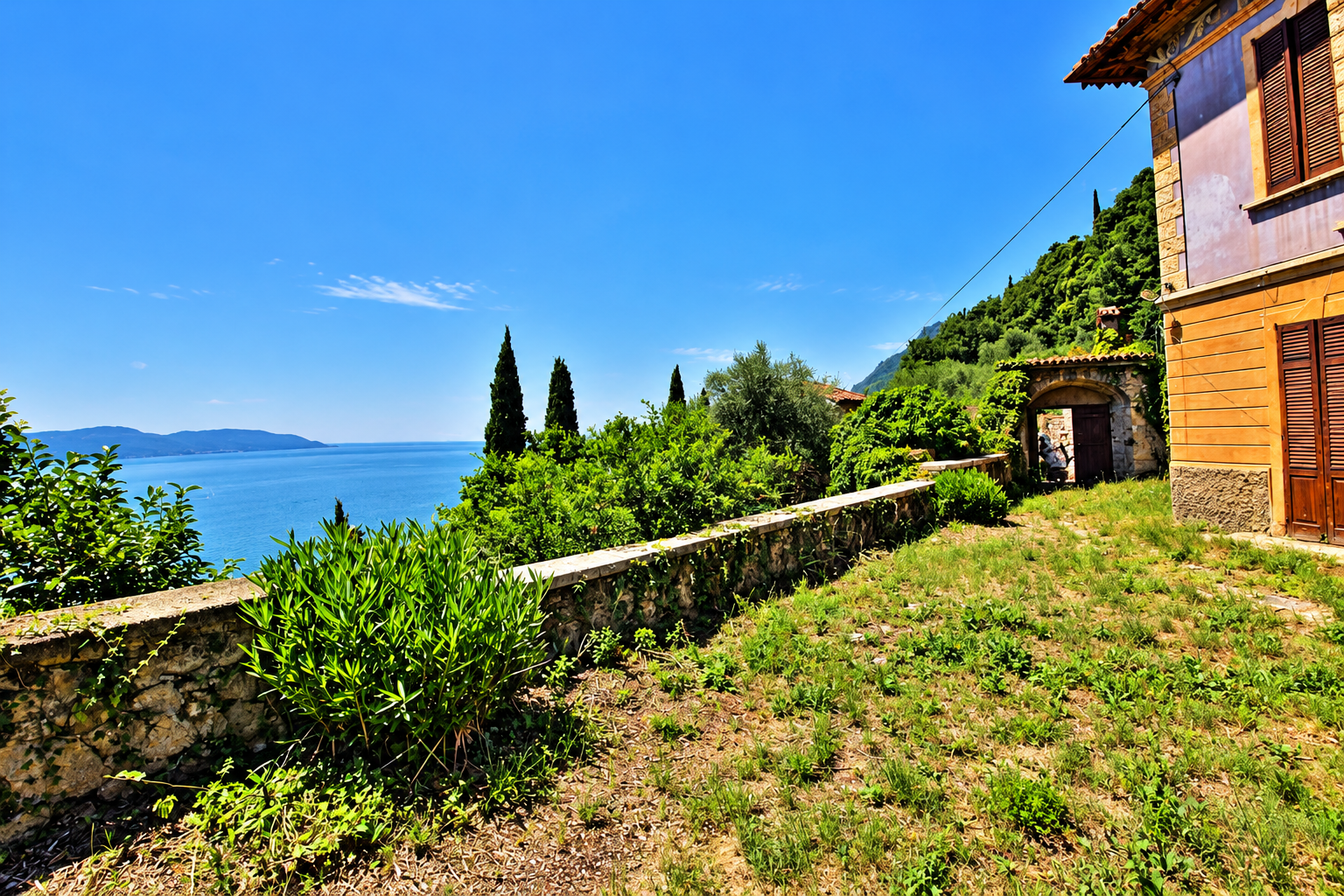 La vista sul Lago di Garda dai terrazzamenti